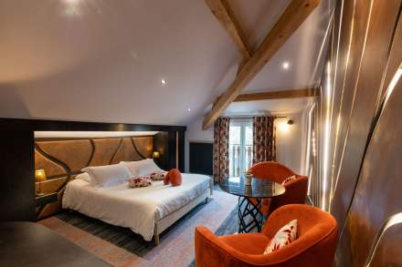 une chambre du domaine du haut jardin, hotel 4 étoiles dans les vosges