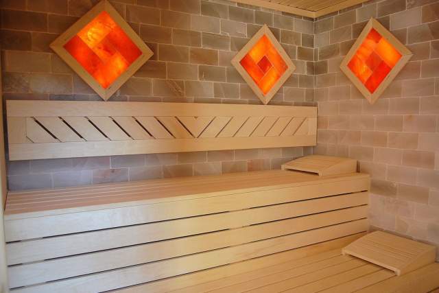 sauna dans le spa du domaine du haut jardin